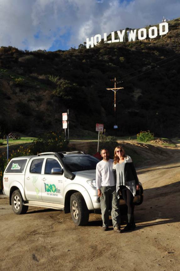 Essa foto clássica não poderia faltar numa volta pela América! (em Los Angeles, na Califórnia - Estados Unidos)